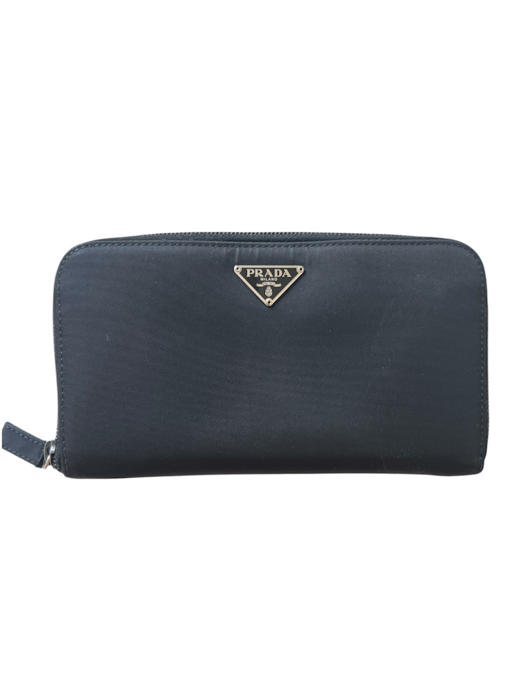 Prada Black Tessuto nylon zip-around long wallet